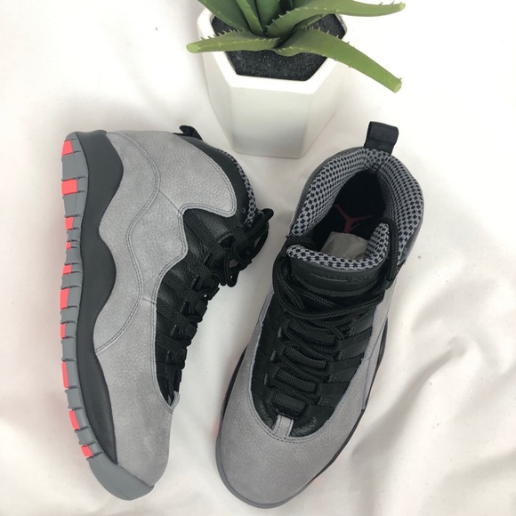 Air Jordan Retro 10 Cool Grey /INFRARED-BLACK - Picture 2 of 8